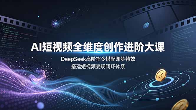 AI短视频全维度创作进阶大课，DeepSeek高阶指令搭配即梦特效，搭建短视频变现闭环体系-御文网