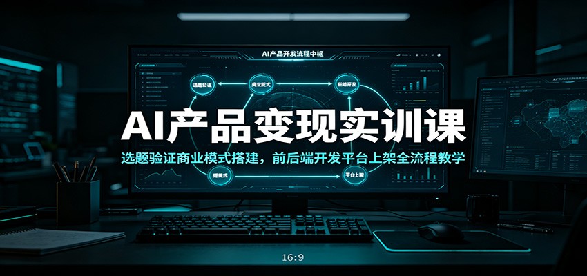 AI产品变现实训课：选题验证商业模式搭建，前后端开发平台上架全流程教学-御文网