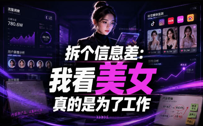【理直气壮】我给看美女找了一个非常恰当的理由，信息差项目-御文网