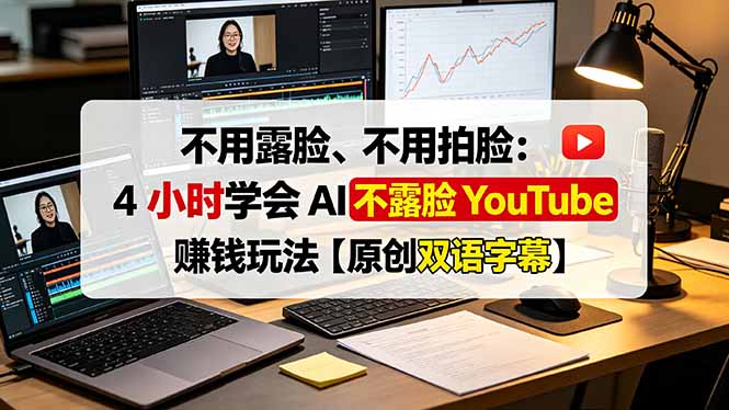 不用露脸、不用拍脸：4 小时学会 AI 不露脸 YouTube 赚钱玩法【原创双语字幕】-御文网