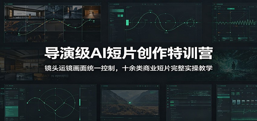 导演级AI短片创作特训营：镜头运镜画面统一控制，十余类商业短片完整实操教学(更新)-御文网