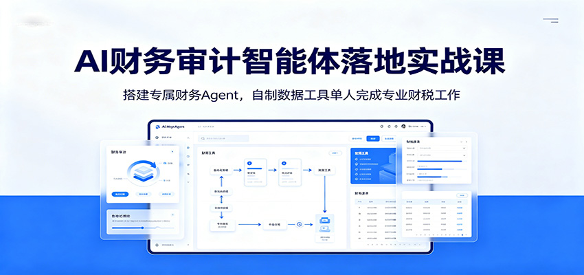 AI财务审计智能体落地实战课：搭建专属财务Agent，自制数据工具单人完成专业财税工作-御文网
