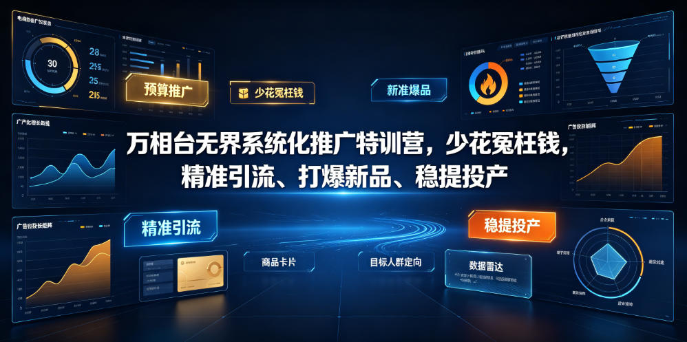 万相台无界系统化推广特训营VI0.0，少花冤枉钱，精准引流、打爆新品、稳提投产(全程录音+字幕)-御文网