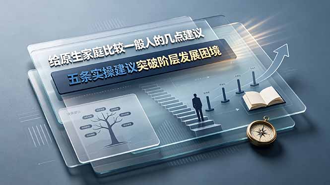 付费文章：给原生家庭比较一般人的几点建议，五条实操建议突破阶层发展困境-御文网