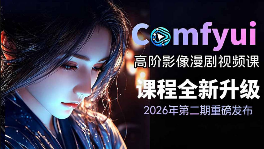 2026新版ComfyUI漫剧动画全流程实战课，0基础入门到进阶全流程动态漫，轻松实现流量变现-御文网