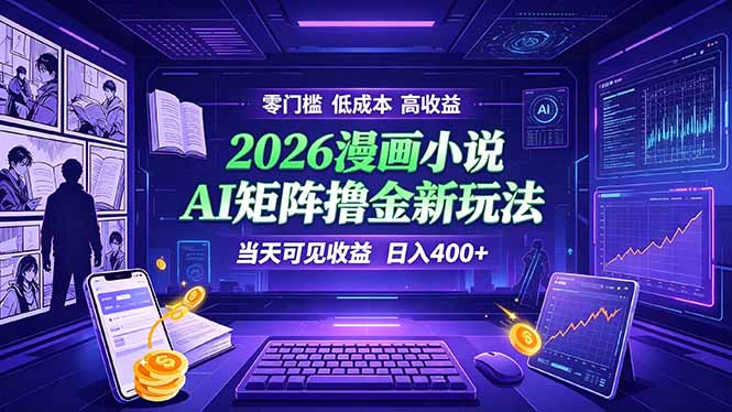 爆款小说漫画大阅读    ai矩阵操作    当天可见收益  日入400+    零门槛    高收益-御文网