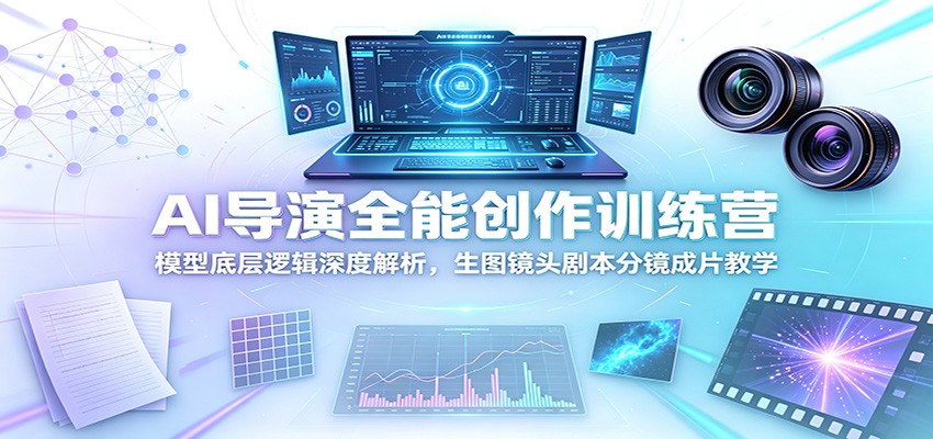 AI导演全能创作训练营：模型底层逻辑深度解析，生图镜头剧本分镜成片教学-御文网