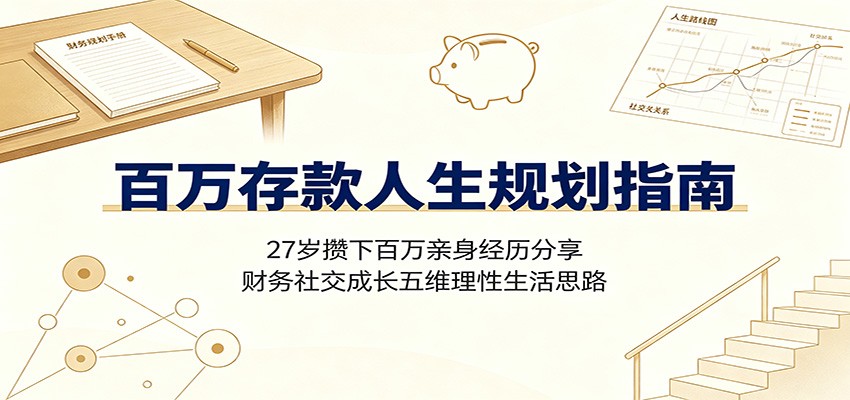 百万存款人生规划指南：27岁攒下百万亲身经历分享，财务社交成长五维理性生活思路-御文网