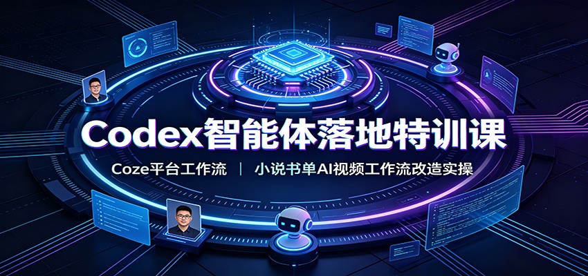 Codex智能体落地特训课:Coze平台工作流,小说书单AI视频工作流改造实操-御文网