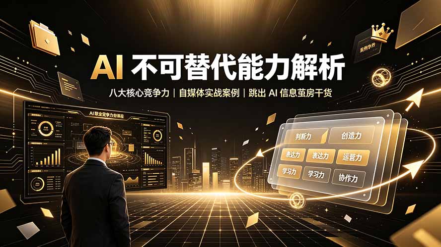 付费文章：AI 不可替代能力解析▸八大核心竞争力｜自媒体实战案例｜跳出 AI 信息茧房干货-御文网