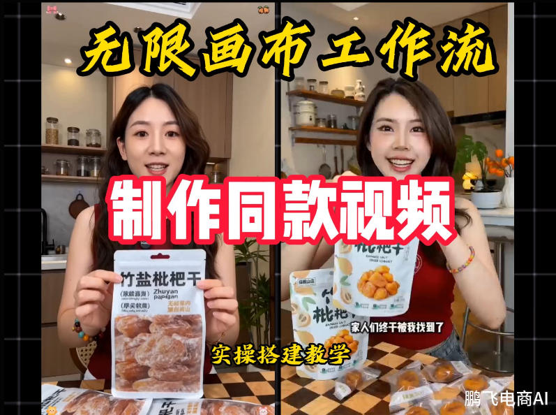 无限画布工作流一键复刻爆款带货视频，实操搭建，操作简单-御文网