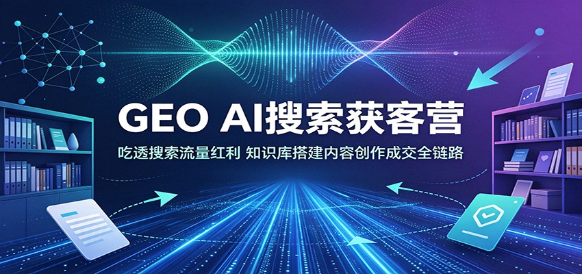 GEO AI搜索获客营:吃透搜索流量红利,知识库搭建内容创作成交全链路-御文网