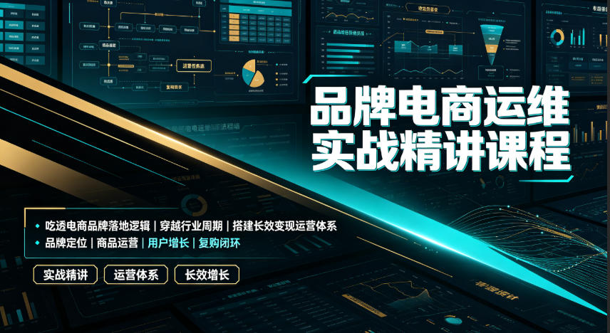 品牌电商运维实战精讲课程｜吃透电商品牌落地逻辑、穿越行业周期、搭建长效变现运营体系-御文网