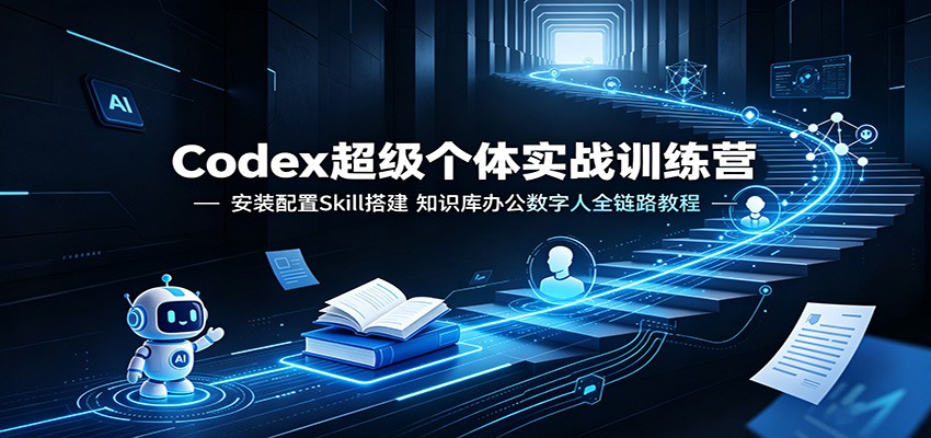Codex超级个体实战训练营:安装配置Skill搭建,知识库办公数字人全链路教程-御文网