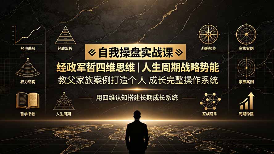 自我操盘实战课：经政军哲四维思维｜人生周期战略势能｜教父家族案例打造个人成长完整操作系统-御文网
