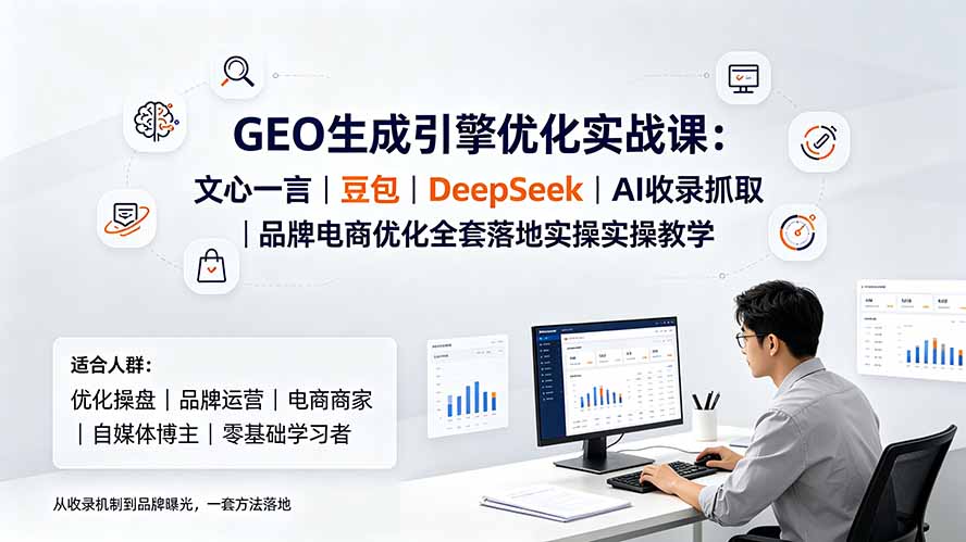 GEO生成引擎优化实战课:文心一言|豆包|DeepSeek|AI收录抓取|品牌电商优化全套落地实操教学-御文网