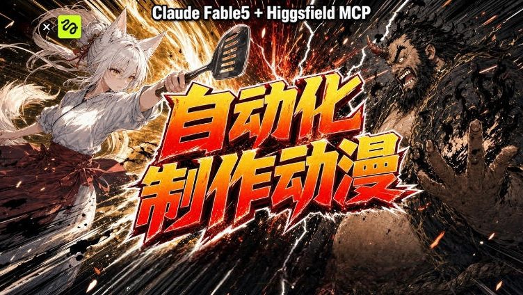 AI自动化动漫制作!Claude Fable 5接入Higgsfield MCP,直接生成完整创意内容-御文网