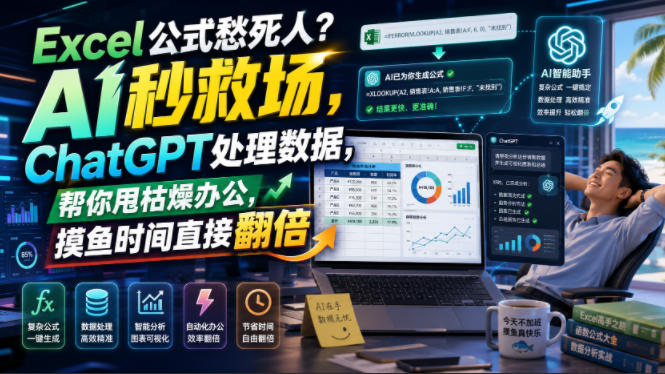 Excel公式愁死人？AI秒救场，ChatGPT处理数据，帮你甩枯燥办公，摸鱼时间直接翻倍【原创双语字幕】-御文网