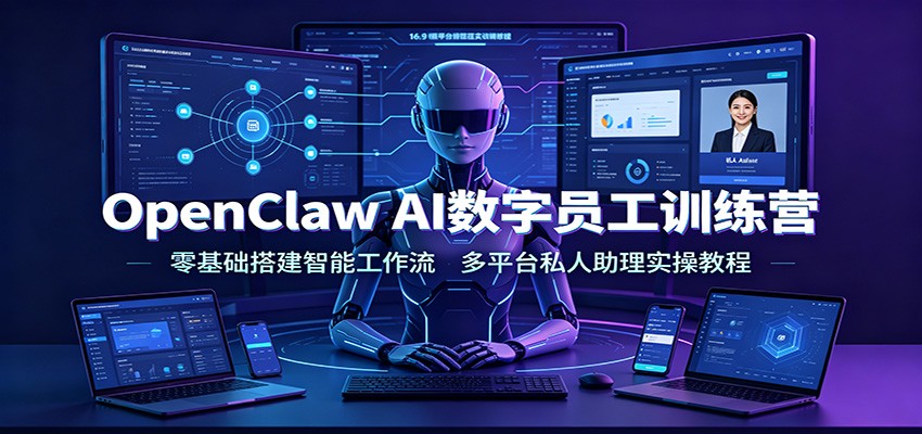 OpenClaw AI数字员工训练营：零基础搭建智能工作流，多平台私人助理实操教程-御文网