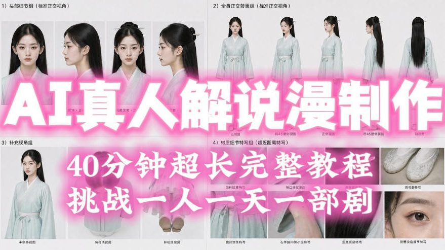 2026年AI真人解说漫剧自动批量化制作教程,40分钟超长完整,自动批量化制作,挑战一人一天一部剧!-御文网