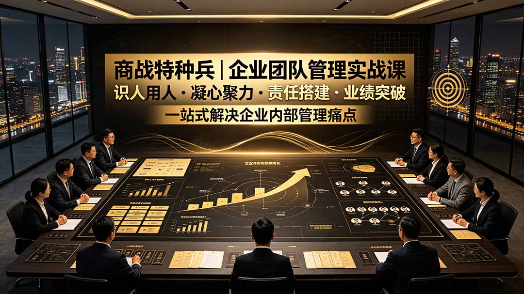 商战特种兵｜企业团队管理实战课：识人用人｜凝心聚力｜责任搭建｜业绩突破，一站式解决企业内部管理痛点-御文网