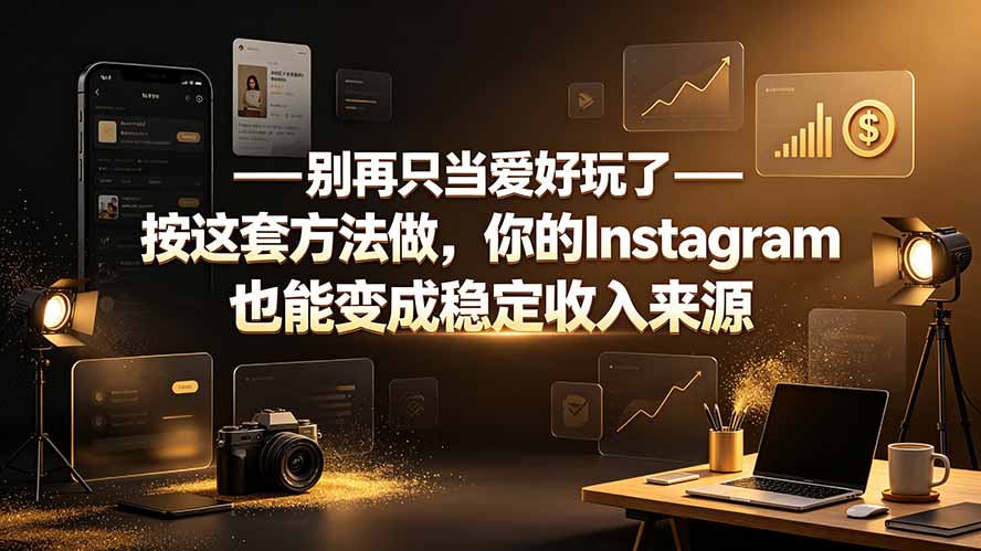 别再只当爱好玩了——按这套方法做，你的Instagram也能变成稳定收入来源-御文网