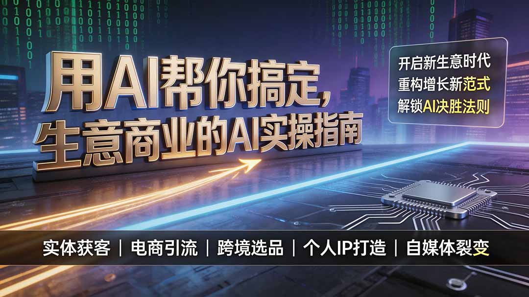 用AI帮你搞定，生意商业的AI实操指南，开启新生意时代，重构增长新范式，解锁AI时代决胜法则-御文网