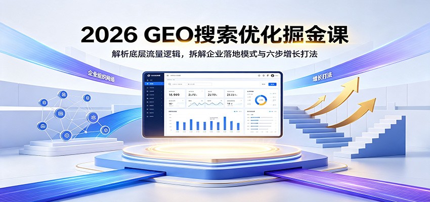 2026 GEO搜索优化掘金课：解析底层流量逻辑，拆解企业落地模式与六步增长打法-御文网