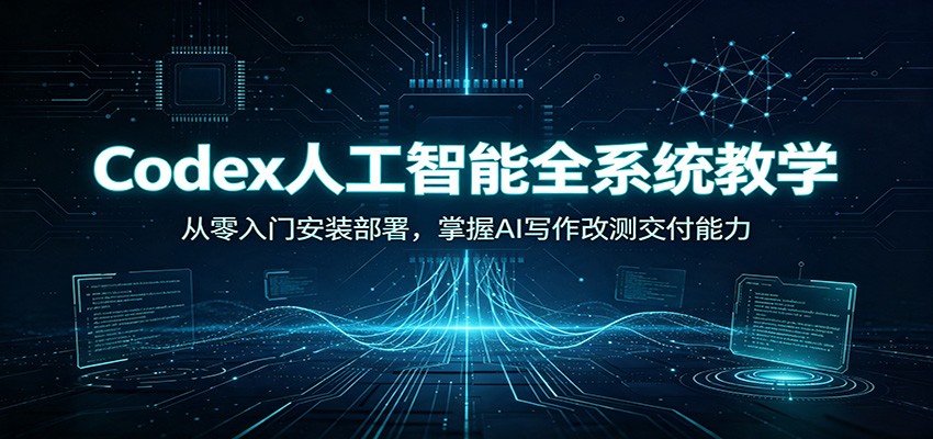 Codex人工智能全系统教学：从零入门安装部署，掌握AI写作改测交付能力-御文网