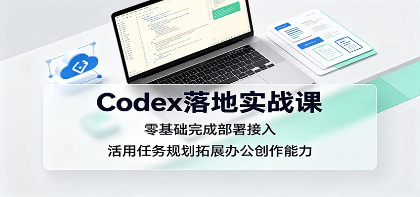 Codex落地实战课：零基础完成部署接入，活用任务规划拓展办公创作能力-御文网