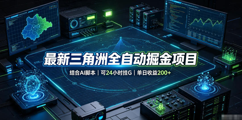 最新三角洲全自动掘金项目，结合AI脚本，可24小时挂G，单日收益200+【揭秘】-御文网