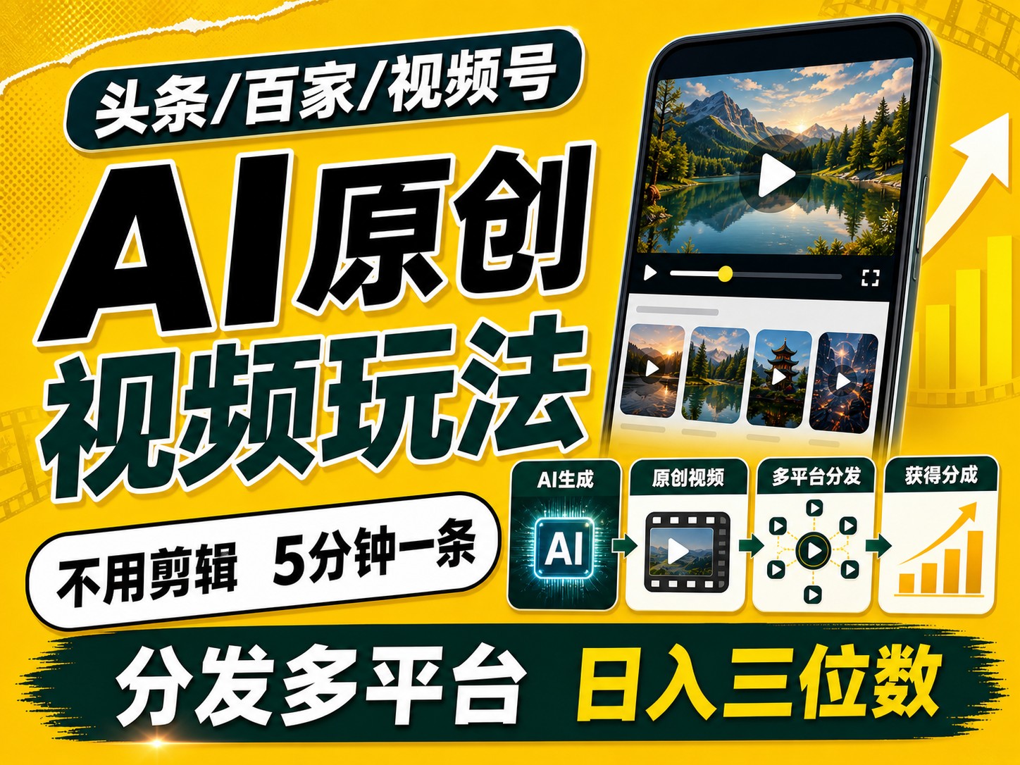 2026头条百家号升级玩法 5分钟一条原创视频 发多平台赚收-御文网
