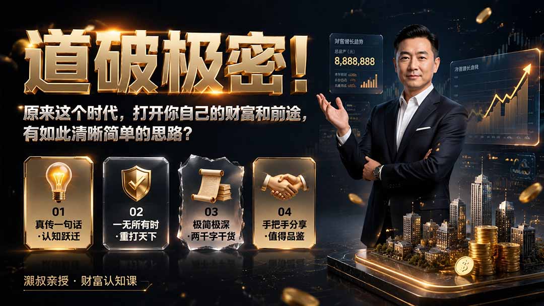 付费文章:道破极密!原来这个时代,打开你自己的财富和前途,有如此清晰简单的思路?-御文网