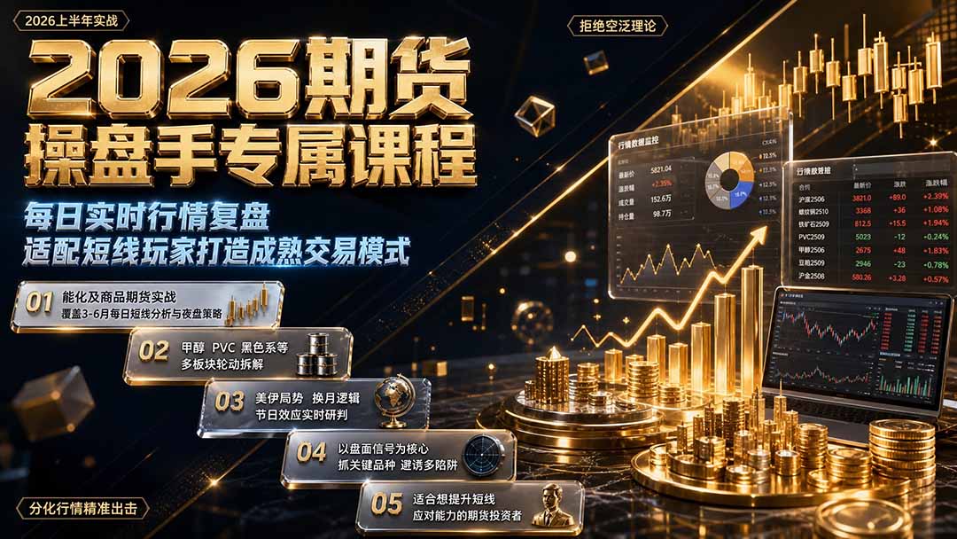 2026期货操盘手专属课程-更新8月,每日实时行情复盘,适配短线玩家打造成熟交易模式-御文网