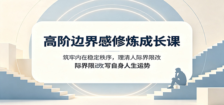 高阶边界感修炼成长课：筑牢内在稳定秩序，理清人际界限改写自身人生运势-御文网