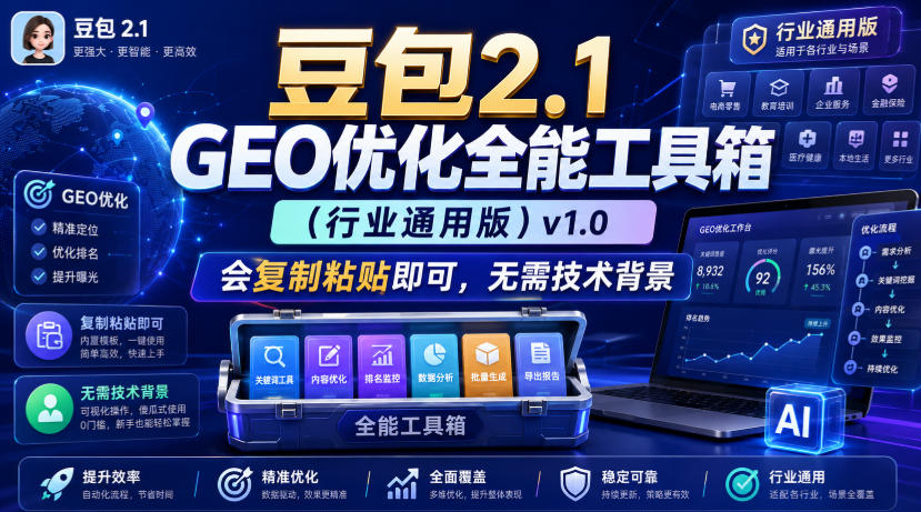 豆包2.1 GEO优化全能工具箱(行业通用版)v1.0,会复制粘贴即可,无需技术背景-御文网