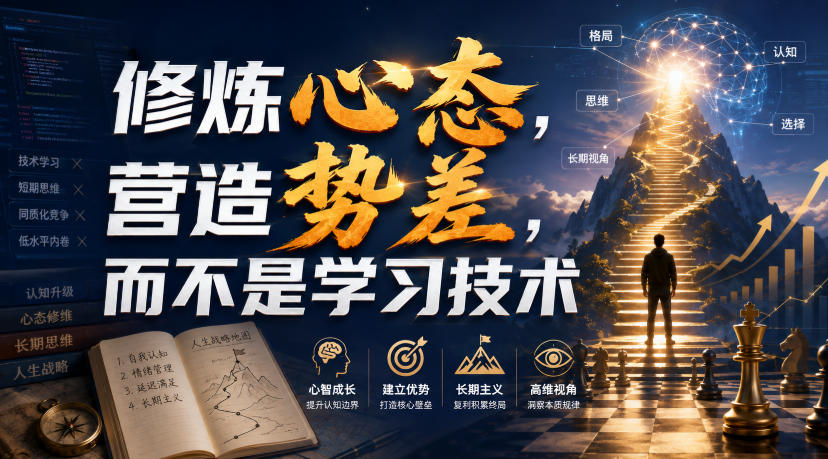 付费文章：修炼心态，营造势差，而不是学习技术-御文网