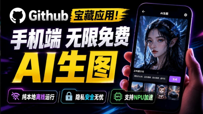 Github宝藏应用!手机端无限免费AI生图,纯本地离线运行,支持NPU加速斩获3.1k stars,local-dream-御文网