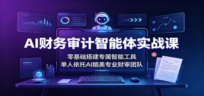 AI财务审计智能体实战课:零基础搭建专属智能工具,单人依托AI媲美专业财审团队-御文网