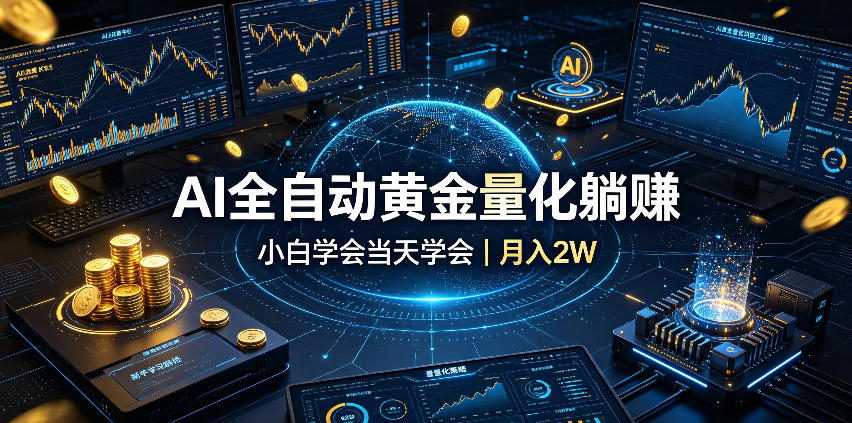 AI全自动黄金量化躺賺:小白学会当天学会,月入2W!【揭秘】-御文网