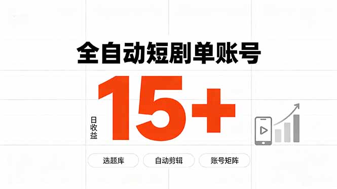快手全自动短剧分销|单账号日收益15+-御文网