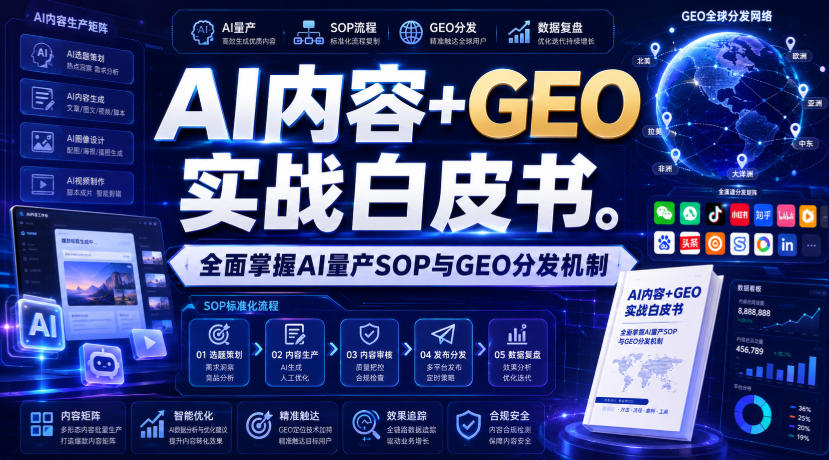 AI内容+GEO实战白皮书，全面掌握AI量产SOP与GEO分发机制【文档】-御文网