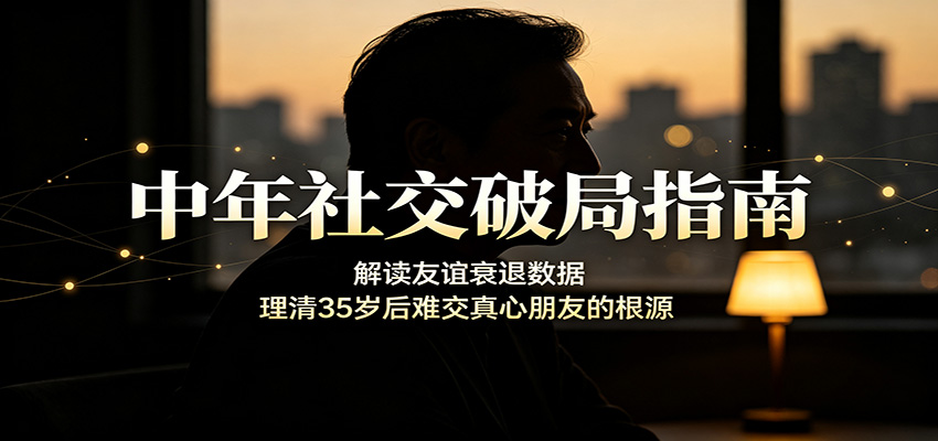 中年社交破局指南:解读友谊衰退数据,理清35岁后难交真心朋友的根源-御文网