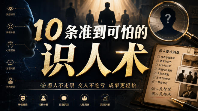 付费文章:10条准到可怕的识人术-御文网