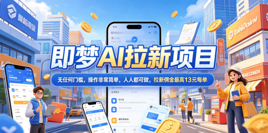 2026年即梦AI拉新项目最新玩法，无任何门槛，操作非常简单，人人都可做，拉新佣金最高13米每单(更新08月07日)-御文网