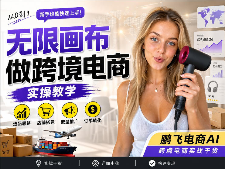 【跨境电商必备】AI无线画布制作商品宣传视频，四步搞定，无线画布工作流，操作简单好上手-御文网