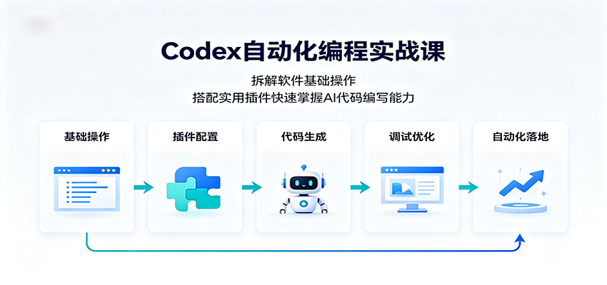 Codex自动化编程实战课：拆解软件基础操作，搭配实用插件快速掌握AI代码编写能力-御文网