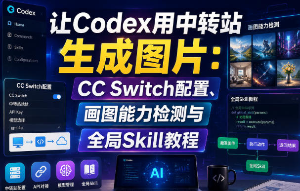 让Codex用中转站生成图片:CC Switch配置、画图能力检测与全局Skill教程-御文网
