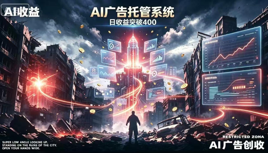 AI智能广告，全自动化运行，单日可达400+，小白新手0基础上手【揭秘】-御文网