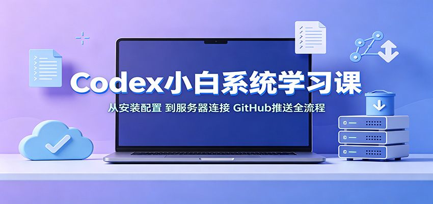 Codex小白系统学习课:小从安装配置,到服务器连接、GitHub推送全流程-御文网